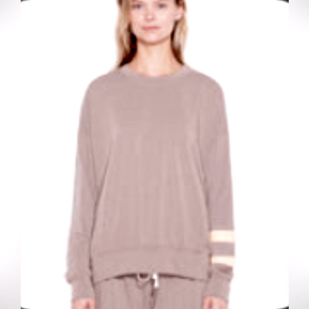 Sundry Oversized Arm Stripe Sweatshirt l M